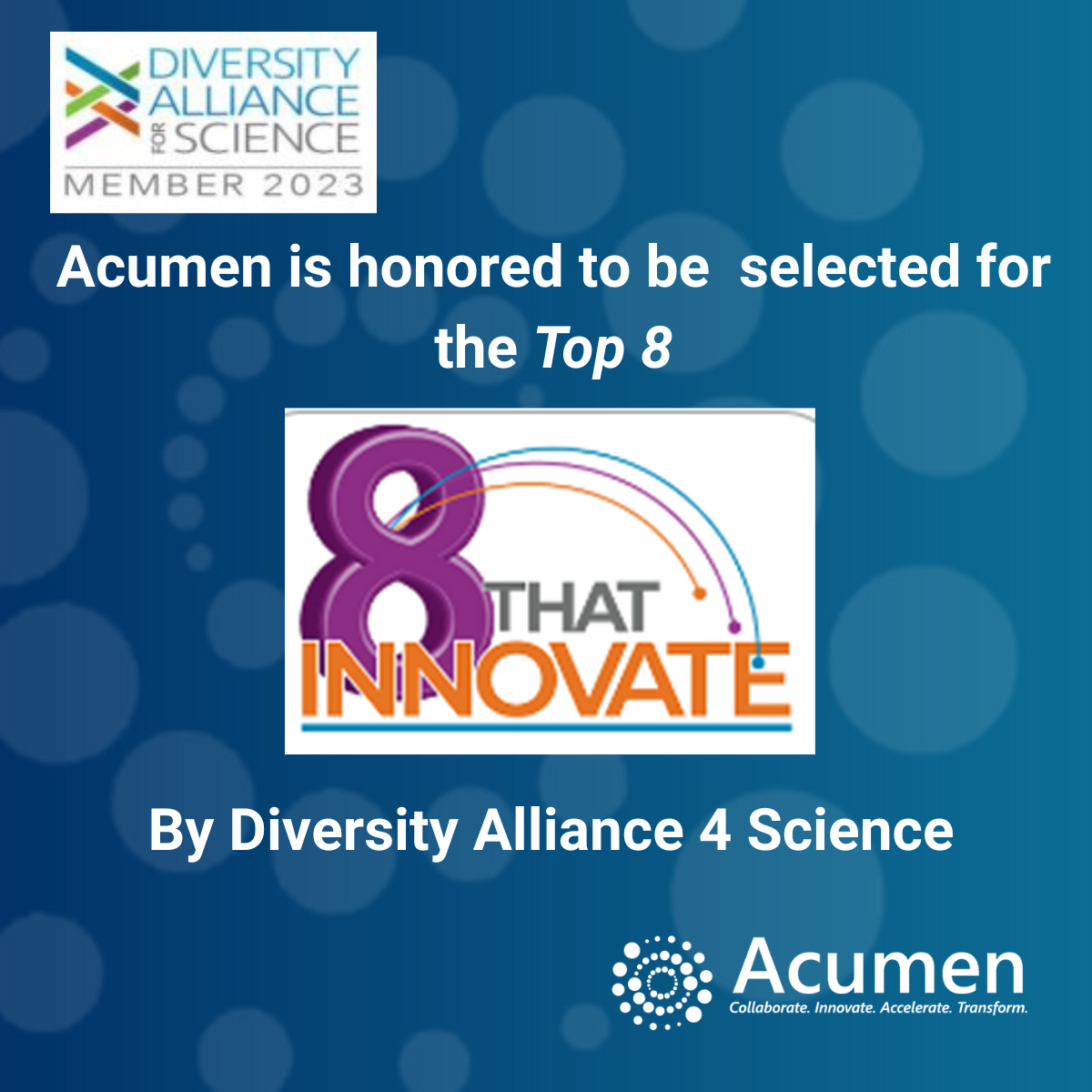 Acumen is honored to be selected in the Top 8